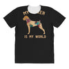 my boxer is my world All Over Women's T-shirt