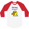 got any grapes 3/4 Sleeve Shirt