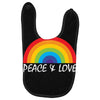 Peace &amp; Love Baby Bibs
