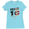 team 10 american flag Ladies Fitted T-Shirt