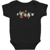 Femen with Flowers Baby Bodysuit