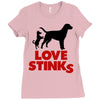 love stinks Ladies Fitted T-Shirt