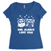 owl always love you Women's Triblend Scoop T-shirt