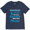 Grandad Was Created because Grankids Need Real Heroes V-Neck Tee