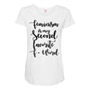 feminism is my second favorite f word Maternity Scoop Neck T-shirt
