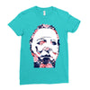 michael myers floral mask Ladies Fitted T-Shirt