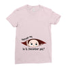 December Peeking Out Baby Girl Ladies Fitted T-Shirt