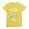 Our First Father's Day! Baby Boy Ladies Fitted T-Shirt