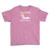 caution men at work Youth Tee