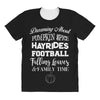 dreaming about pumpkin spice hayrides footbal falling leaves family ti All Over Women's T-shirt