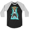 pizza shark graphic 3/4 Sleeve Shirt