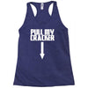 pull my cracker funny xmas christmas Racerback Tank