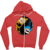 fire and ice Zipper Hoodie
