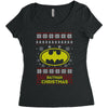 batman christmas Women's Triblend Scoop T-shirt