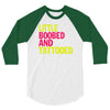 little boobed and tattoed 3/4 Sleeve Shirt