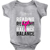 Reading Yoga Wine Balance Baby Onesie