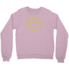smiley dj techno,club,dance,music,rave retro Crewneck Sweatshirt