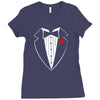 rose tuxedo t shirt Ladies Fitted T-Shirt