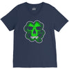 celtic green clover skull patch, irish biker patches V-Neck Tee