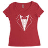 tuxedo fancy dress funny Women's Triblend Scoop T-shirt