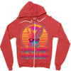 Too Hip To Hop  Bunny Easter Zipper Hoodie