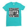 straight outta tilted towers Ladies Fitted T-Shirt