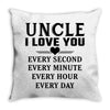 I Love You Uncle Throw Pillow