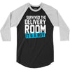 survived the delivery room it's a boy funny 3/4 Sleeve Shirt