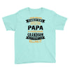 Super Cool Papa Of A Freaking Awesome Grandson Youth Tee