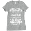 Super Cool Granddad Of A Freaking Awesome Grandson Ladies Fitted T-Shirt