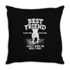 Best Friend Pitbull Throw Pillow