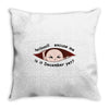 December  Peeking Out Asian Baby Boy Throw Pillow
