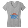 stache tastic Women's V-Neck T-Shirt