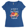 fight for the things you love pizza donuts Women's Triblend Scoop T-shirt
