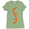 helix of heroes funny retro sci fi superhero symbol cool logo Ladies Fitted T-Shirt