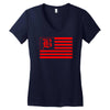 b red Women's V-Neck T-Shirt