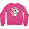Heart And Flowers Crewneck Sweatshirt
