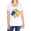 time travel to the moon Ladies Curvy T-Shirt