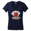 lucky devil gambling cards Women's V-Neck T-Shirt