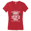 education is the most pwerful weapon you can use to change the world l Women's V-Neck T-Shirt