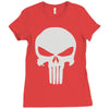 the punisher skull head Ladies Fitted T-Shirt