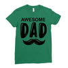awsome dad Ladies Fitted T-Shirt