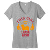 This Girl Loves Her Lhasa Apso Women's V-Neck T-Shirt