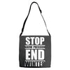 stop snow pression end winter funny Adjustable Strap Totes