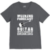 weekend forcast guitar with a chance of drinking V-Neck Tee