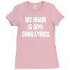 my brain is 80% song lyrics Ladies Fitted T-Shirt
