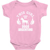 This Girl Loves Her Dogo Argentino Baby Onesie