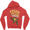 vegan pizza power Zipper Hoodie