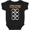 men's i used to have a 6 pack funny beer gut Baby Bodysuit