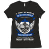 navy veteran 2 Ladies Fitted T-Shirt
